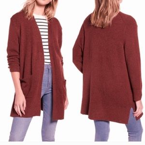 Madewell Long Cardigan Sweater Small Red